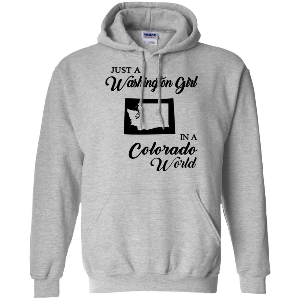 Just A Washington Girl In A Colorado World T-Shirt - T-shirt Teezalo