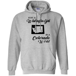 Just A Washington Girl In A Colorado World T-Shirt - T-shirt Teezalo
