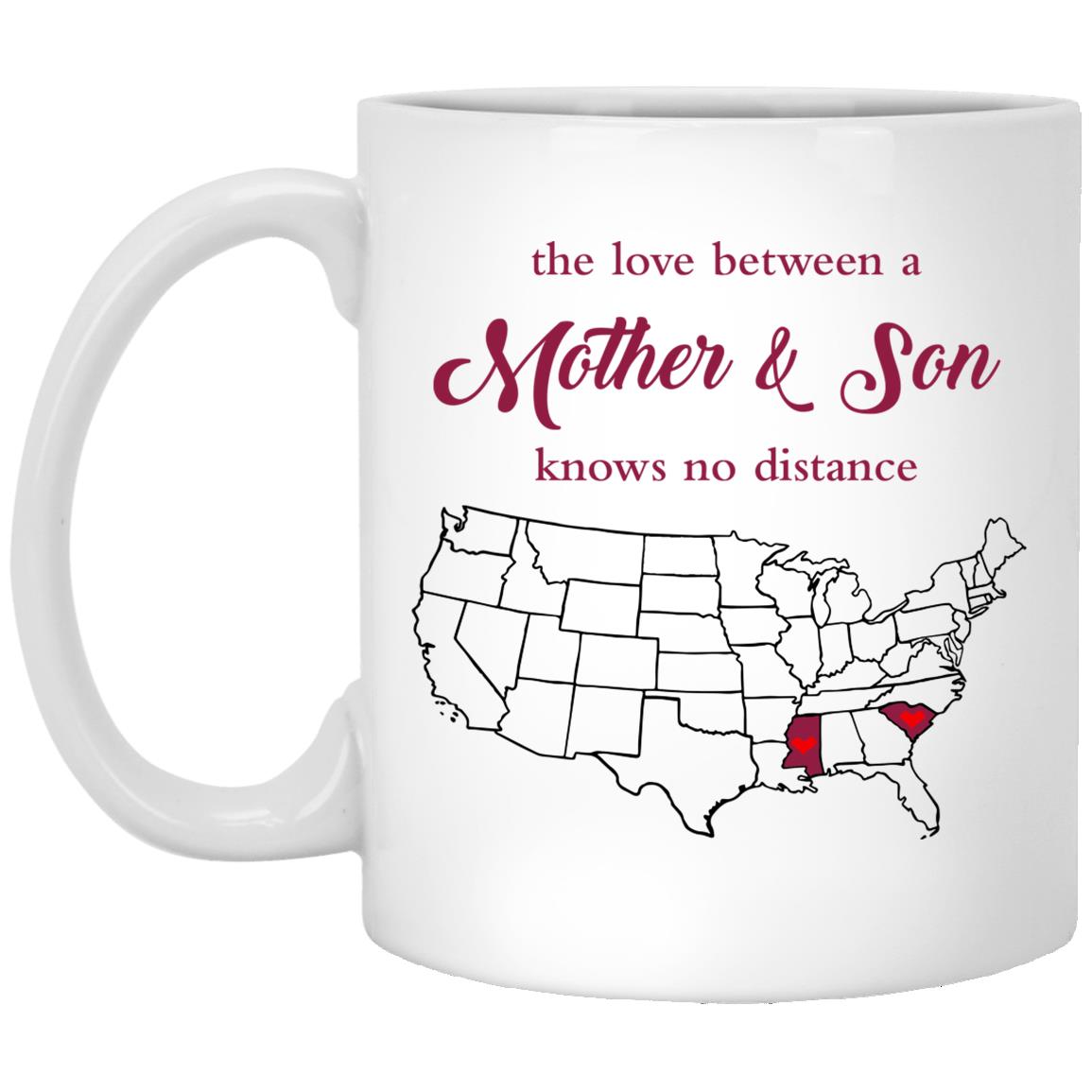 Mississippi South Carolina The Love Between Mother And Son Mug - Mug Teezalo