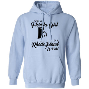 Just A Florida Girl In A Rhode Island World T-Shirt - T-Shirt Teezalo