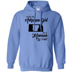 Just An Arkansas Girl In A Kansas World T Shirt - T-shirt Teezalo