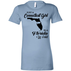 Just A Connecticut Girl In A Florida World T Shirt - Hoodie Teezalo