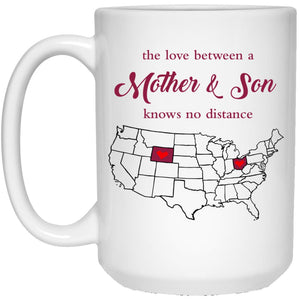Wyoming Ohio The Love Between Mother And Son Mug - Mug Teezalo