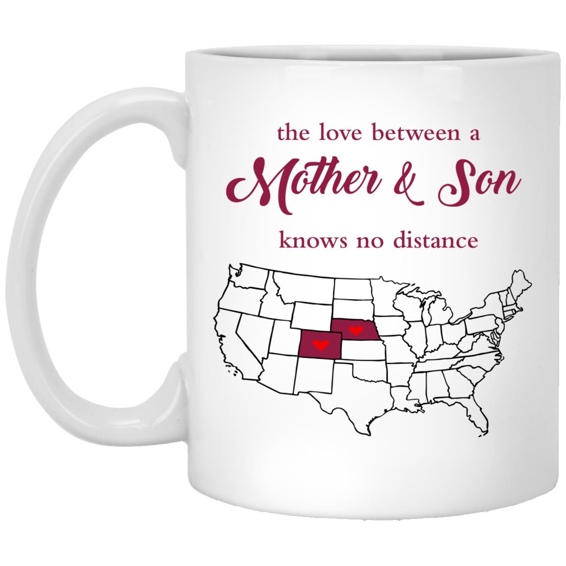 Colorado Nebraska The Love Between Mother And Son Mug - Mug Teezalo