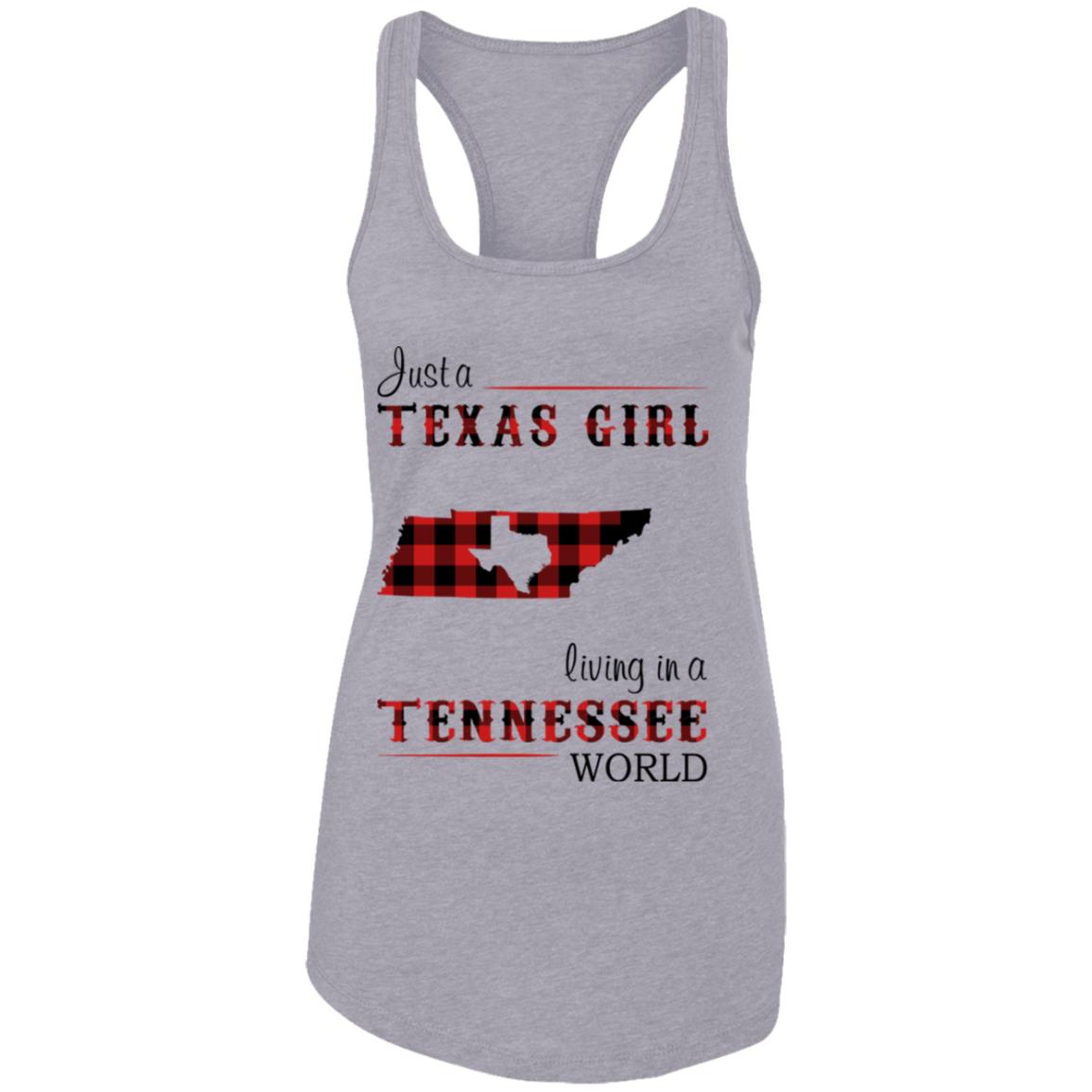 Just A Texas Girl Living In A Tennessee World T- Shirt - T-shirt Teezalo