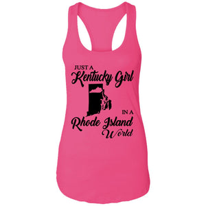 Just A Kentucky Girl In A Rhode Island World T-Shirt - T-shirt Teezalo