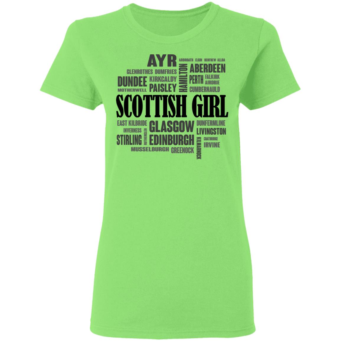 Scottish Girl And City T-Shirt - T-shirt Teezalo