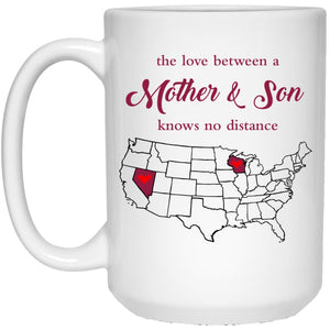 Wisconsin Nevada The Love Between Mother And Son Mug - Mug Teezalo