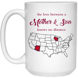 Wisconsin Arizona The Love Between Mother And Son Mug - Mug Teezalo