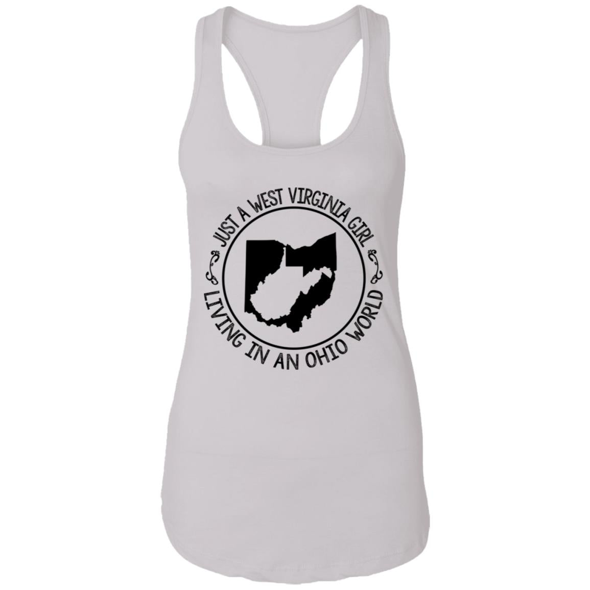 Just A West Virginia Girl Living In An Ohio World Hoodie - Hoodie Teezalo