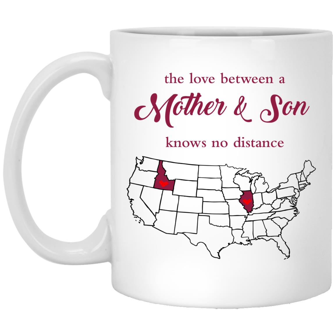 Illinois Idaho The Love Between Mother And Son Mug - Mug Teezalo