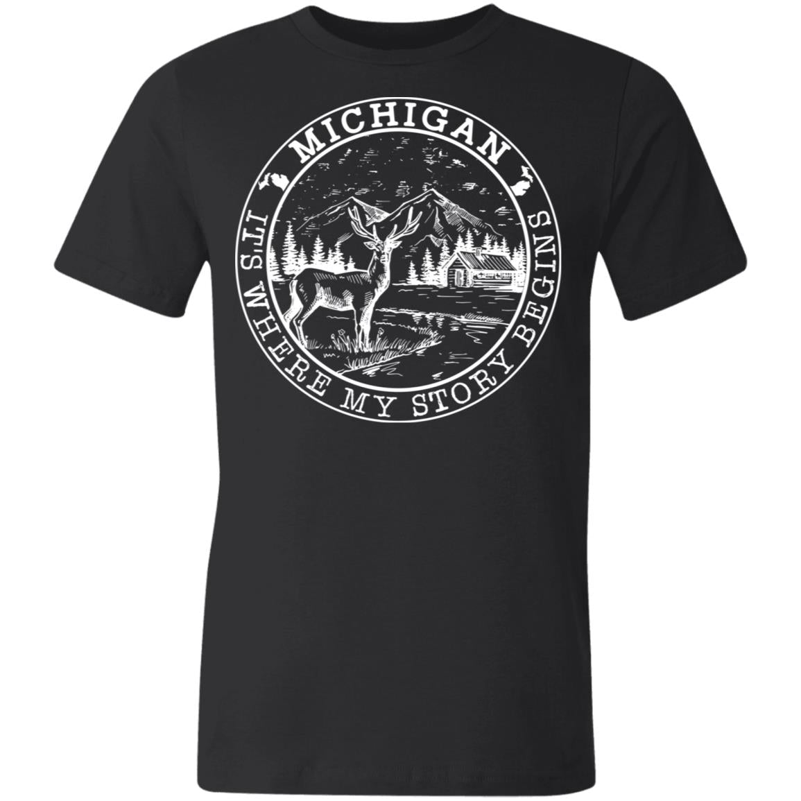 Michigan It's Where My Story Begins T-Shirt - T-shirt Teezalo