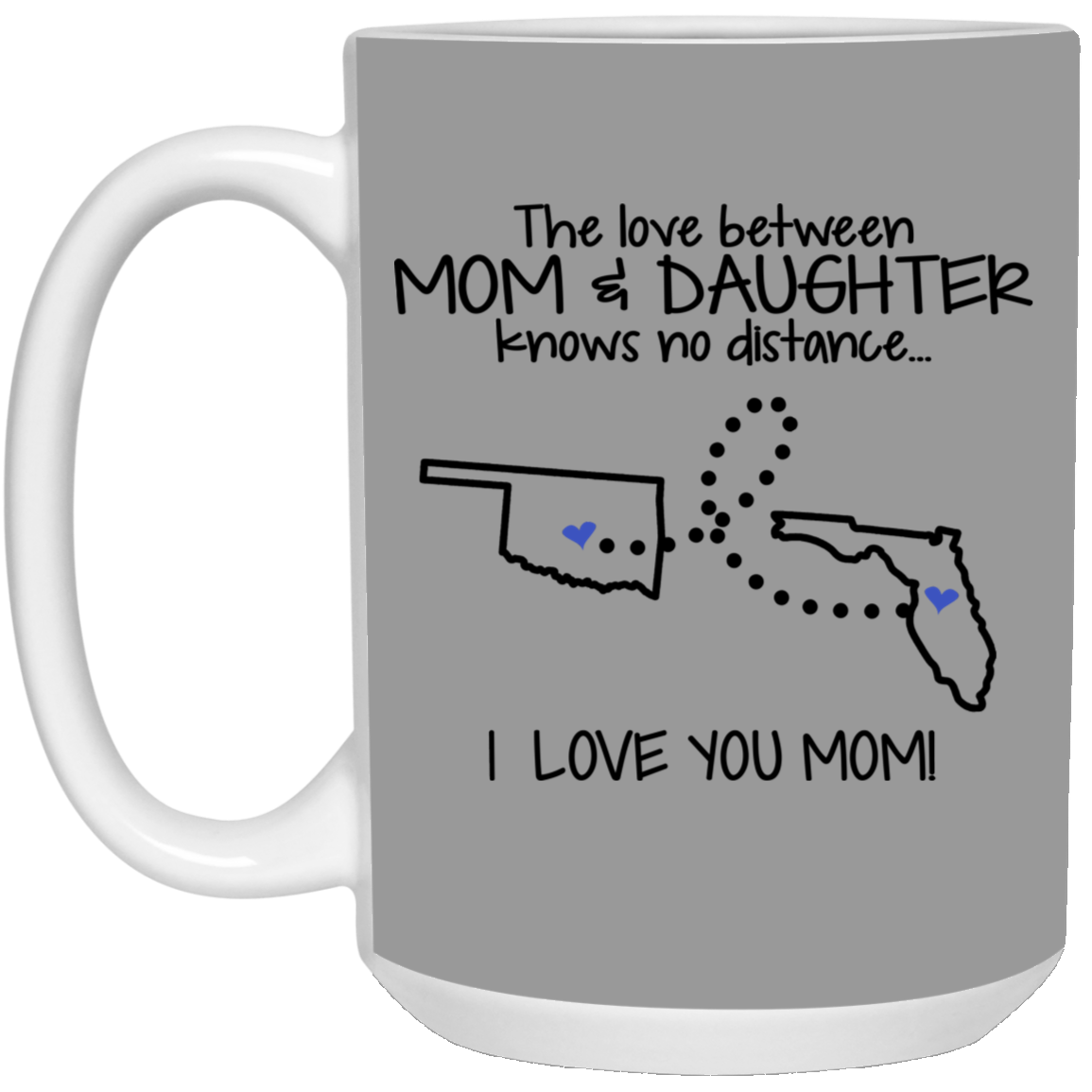 Florida Oklahoma The Love Between Mom And Daughter Mug - Mug Teezalo