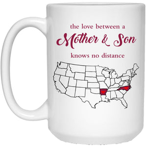 Arkansas North Carolina	The Love Between Mother And Son Mug - Mug Teezalo