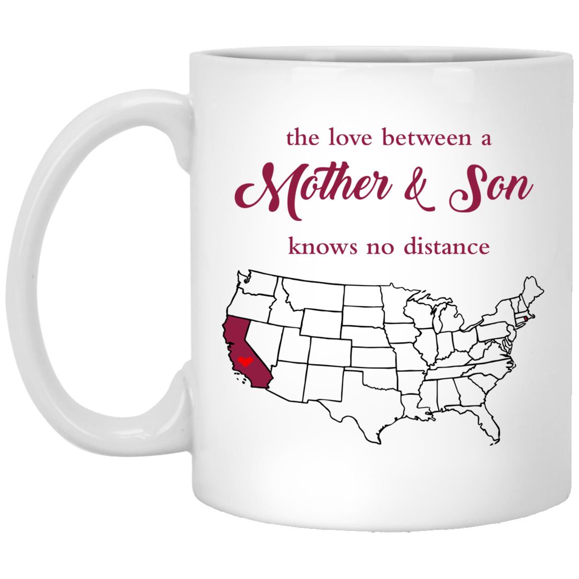 Rhode Island California The Love Between Mother And Son Mug - Mug Teezalo