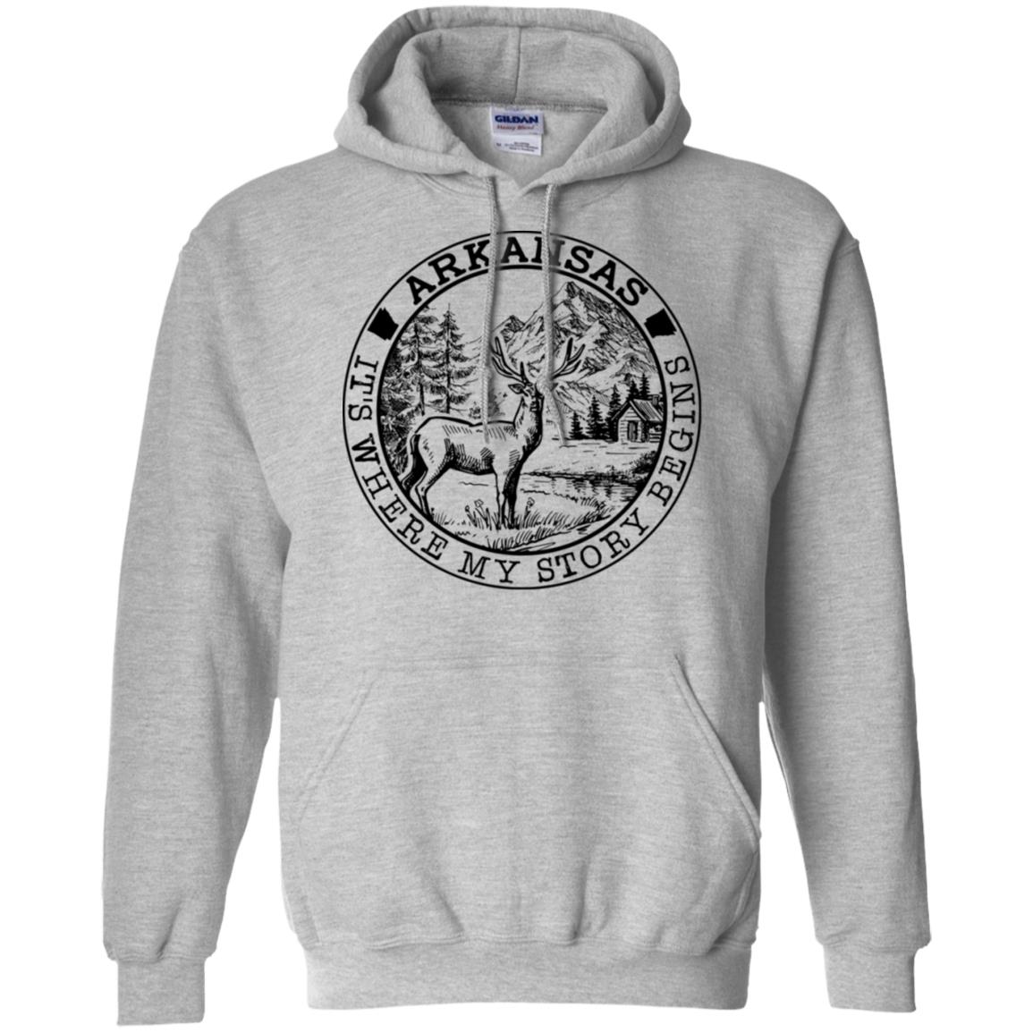 Arkansas It's Where My Story Begins Hoodie - Hoodie Teezalo