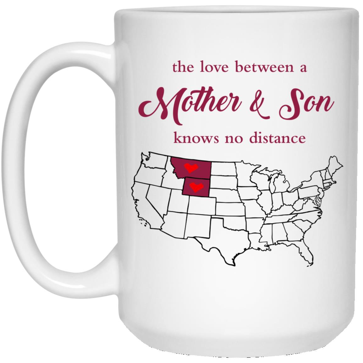 Wyoming Montana The Love Between Mother And Son Mug - Mug Teezalo