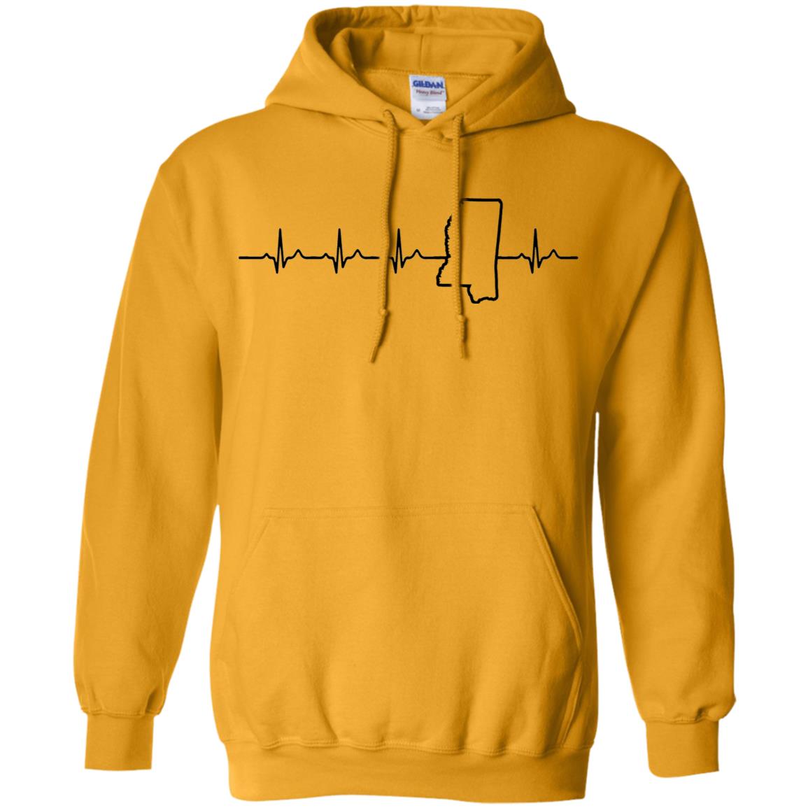 Mississippi Heart Beat Hoodie - Hoodie Teezalo