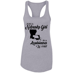 Just A Nebraska Girl In A Louisiana World T-Shirt - T-shirt Teezalo