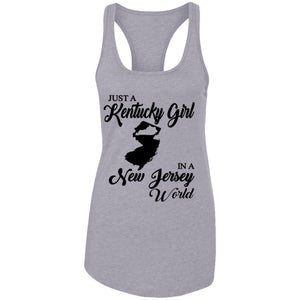 Just A Kentucky Girl In A New Jersey World T-Shirt - T-shirt Teezalo