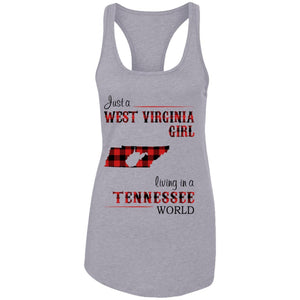 Just A West Virginia Girl Living In A Tennessee World T Shirt - T-shirt Teezalo