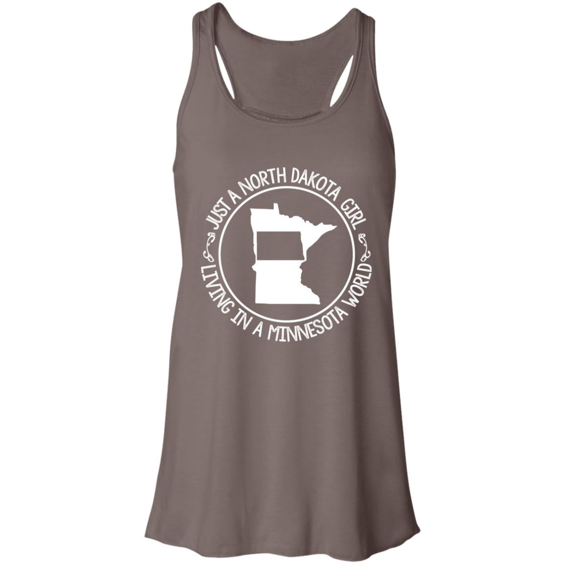 North Dakota Girl Living In Minnesota World T Shirt - T-shirt Teezalo