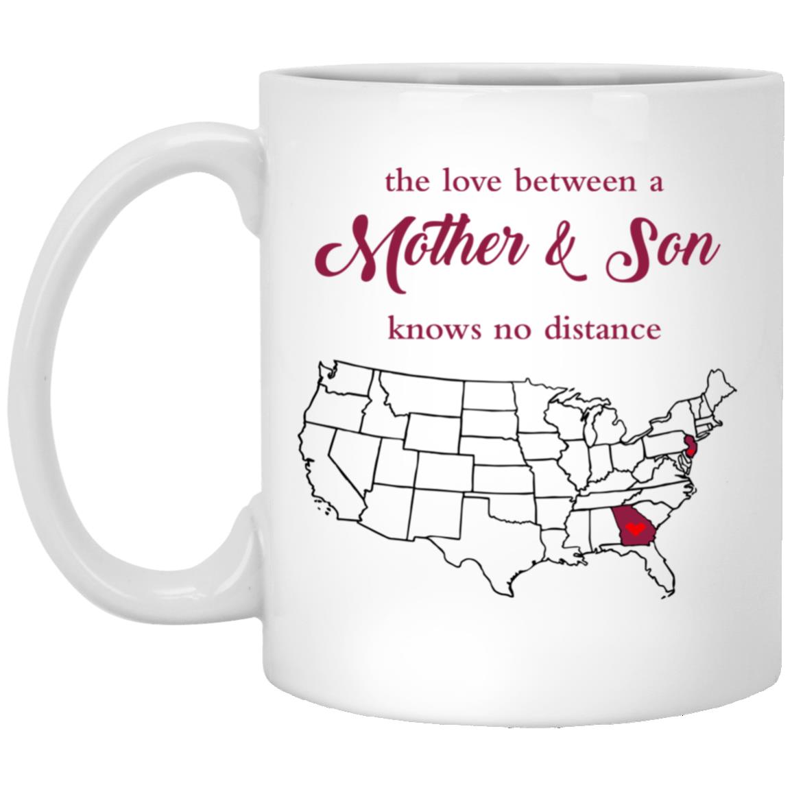 New Jersey Georgia The Love Between Mother And Son Mug - Mug Teezalo