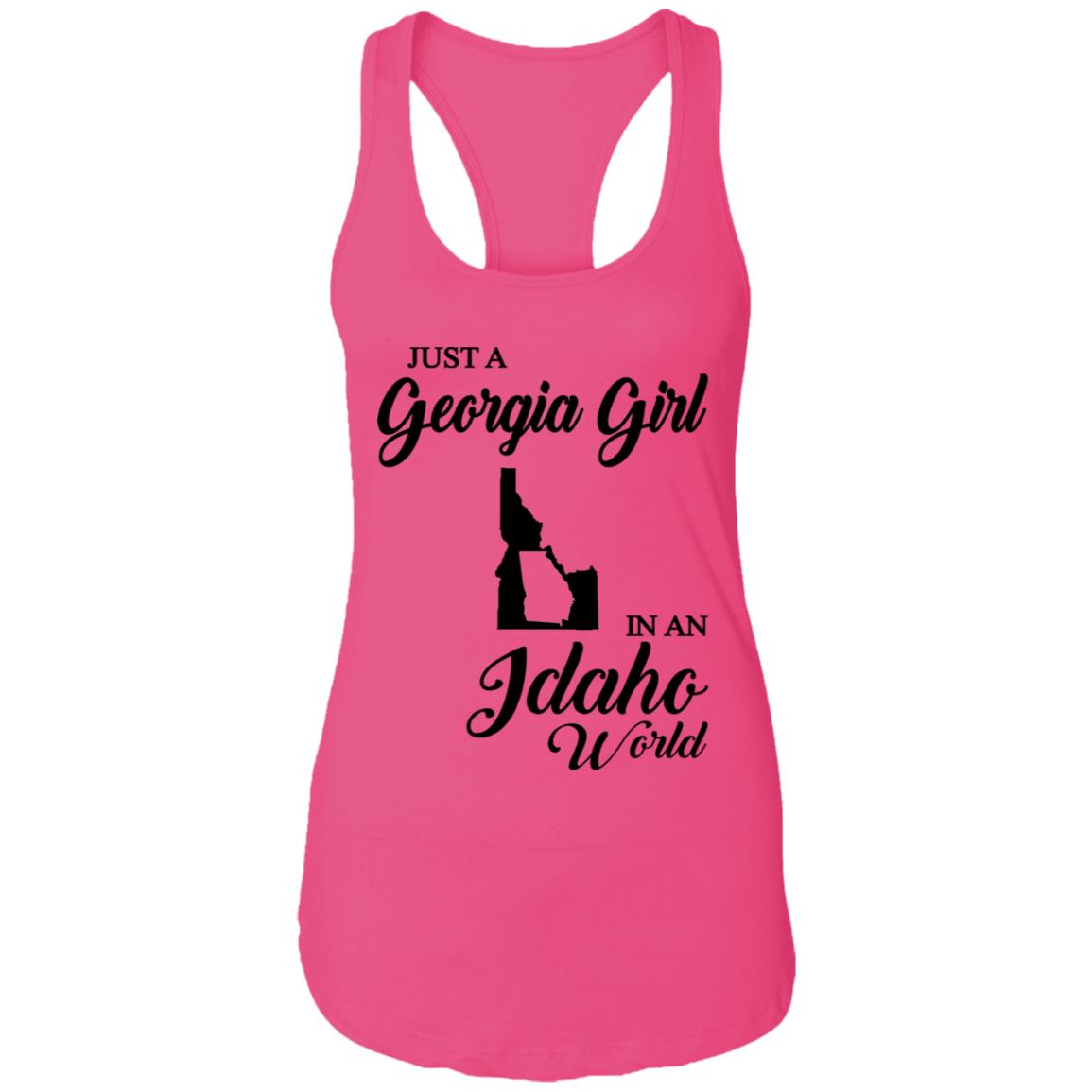 Just A Georgia Girl In An Idaho World T-Shirt - T-Shirt Teezalo