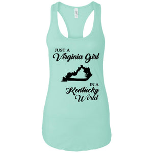 Just A Virginia Girl In A Kentucky World T-shirt - T-shirt Teezalo