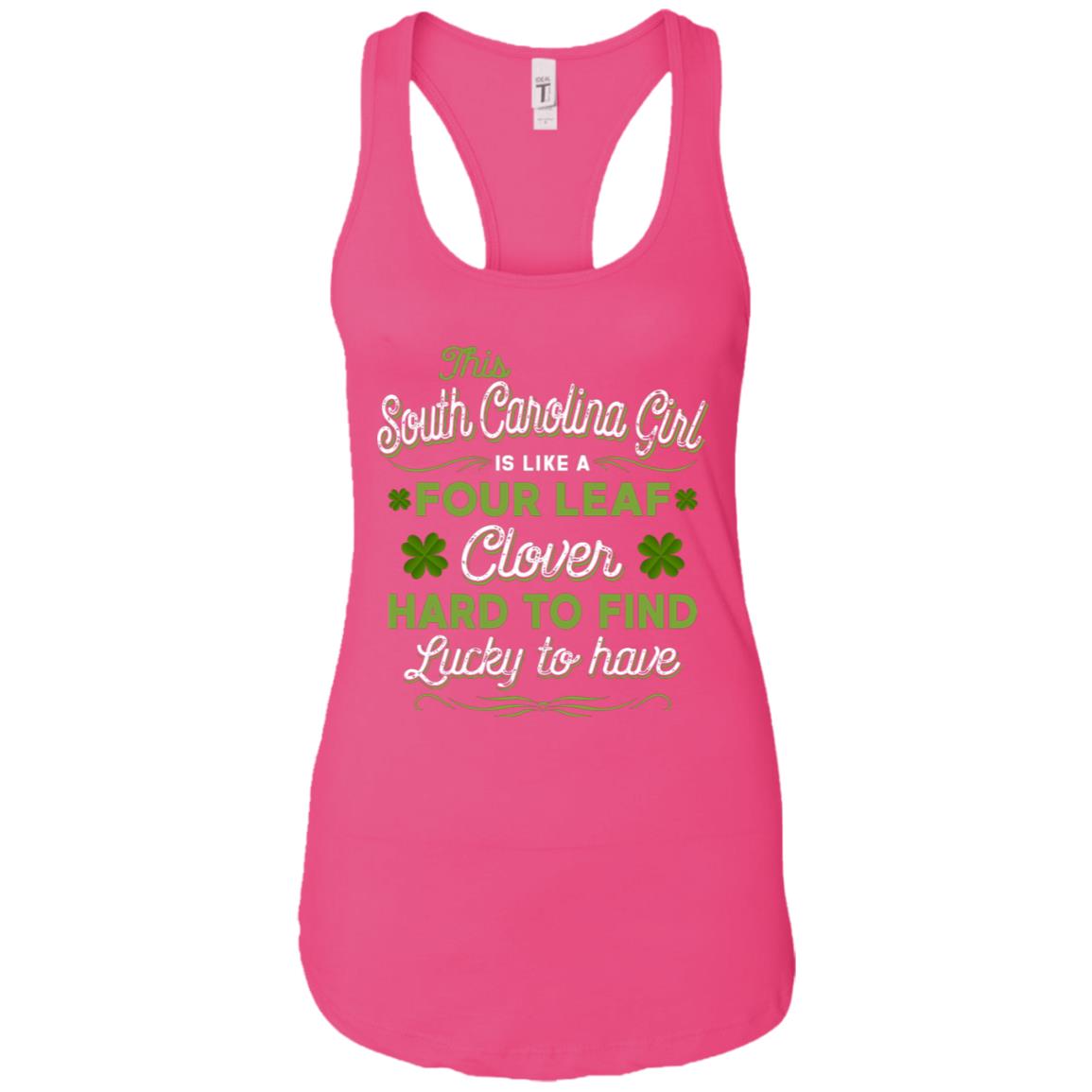 South Carolina Girl Is Like A Four Leaf Clover T Shirt - T-shirt Teezalo