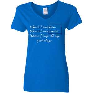 Wyoming Where I Was Born Where I Was Raised T-Shirt - T-shirt Teezalo