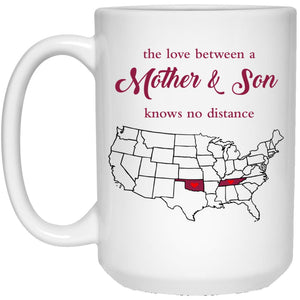 Oklahoma Tennessee The Love Between Mother And Son Mug - Mug Teezalo