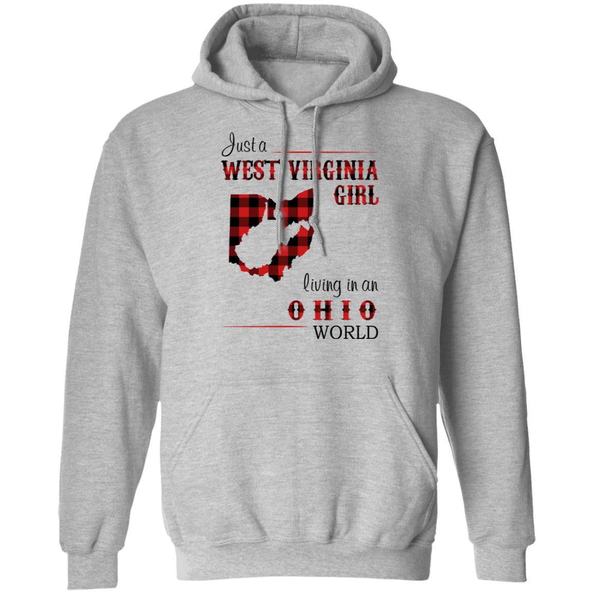 Just A West Virginia Girl Living In An Ohio World T Shirt - T-shirt Teezalo