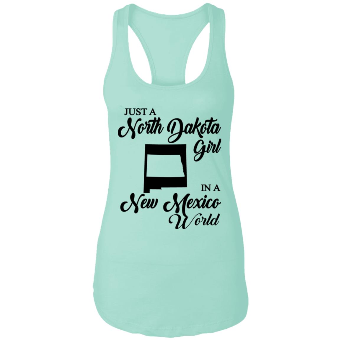 Just A North Dakota Girl In A New Mexico World T Shirt - T-shirt Teezalo