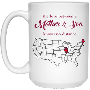Maine Illinois The Love Between Mother And Son Mug - Mug Teezalo