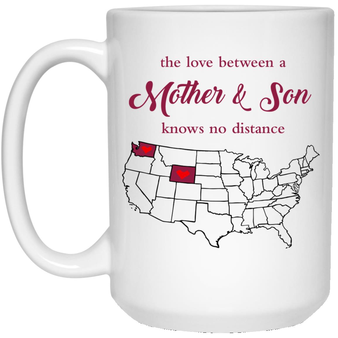 Wyoming Washington The Love Between Mother And Son Mug - Mug Teezalo