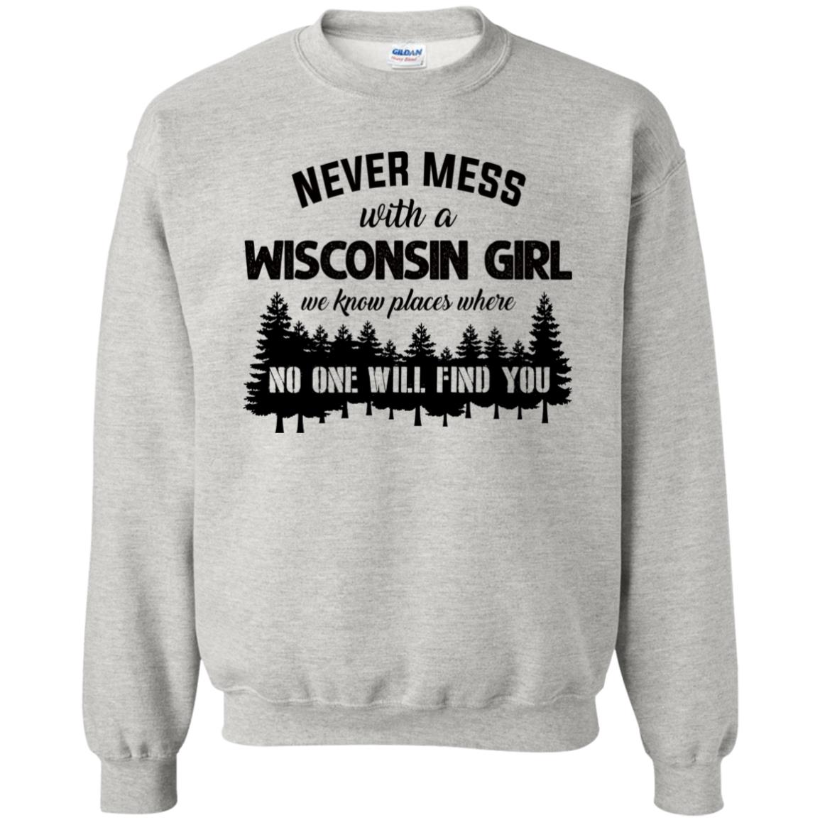 Never Mess With A Wisconsin Girl Funny T-shirt - T-shirt Teezalo