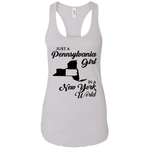 Just A Pennsylvania Girl In A New York World T-Shirt - T-shirt Teezalo