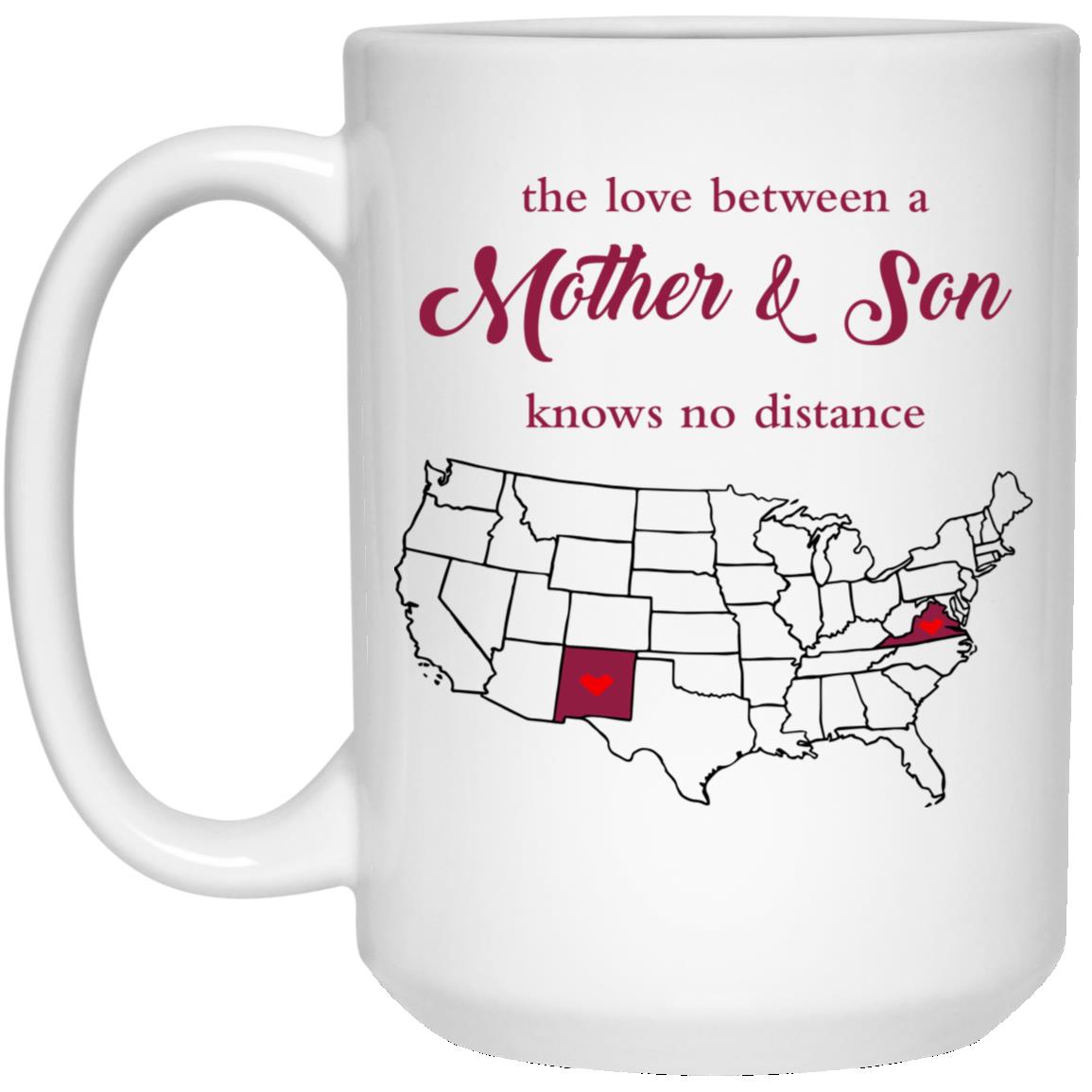 Virginia New Mexico The Love Between Mother And Son Mug - Mug Teezalo