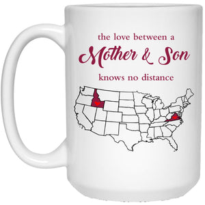 Virginia Idaho The Love Between Mother And Son Mug - Mug Teezalo