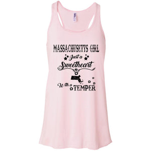 Massachusetts Girl Just Sweetheart With Temper T-shirt - T-shirt Teezalo