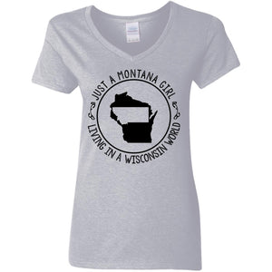 Montana Girl Living In Wisconsin World Hoodie - Hoodie Teezalo