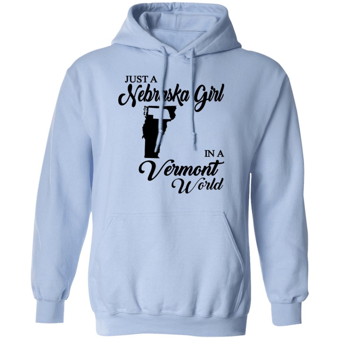 Just A Nebraska Girl In A Vermont World T-Shirt - T-shirt Teezalo