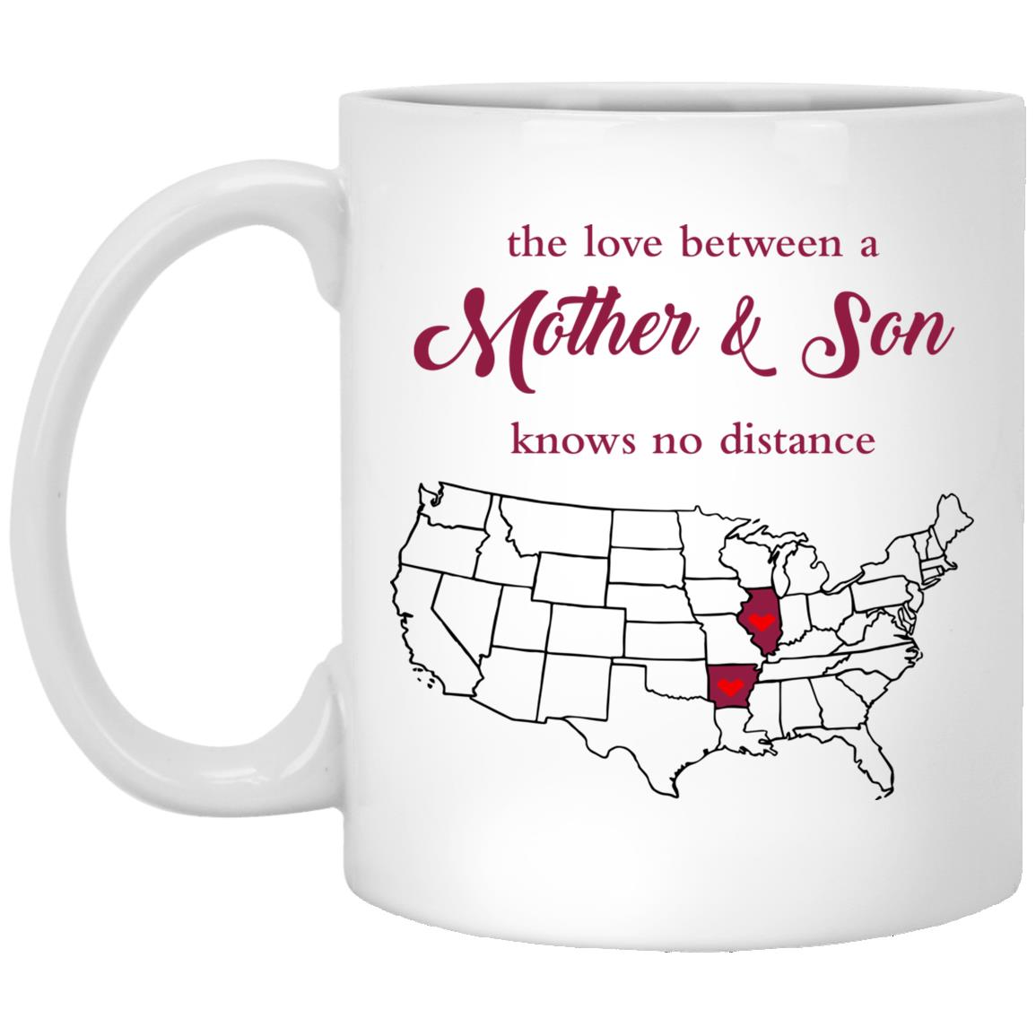 Arkansas Illinois The Love Between Mother And Son Mug - Mug Teezalo