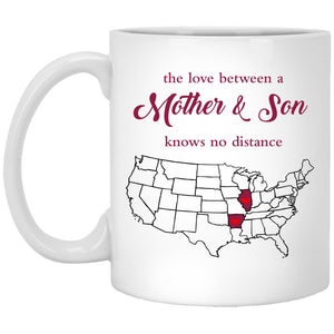 Arkansas Illinois The Love Between Mother And Son Mug - Mug Teezalo