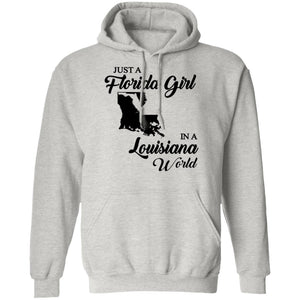 Just A Florida Girl In A Louisiana World T-Shirt - T-Shirt Teezalo