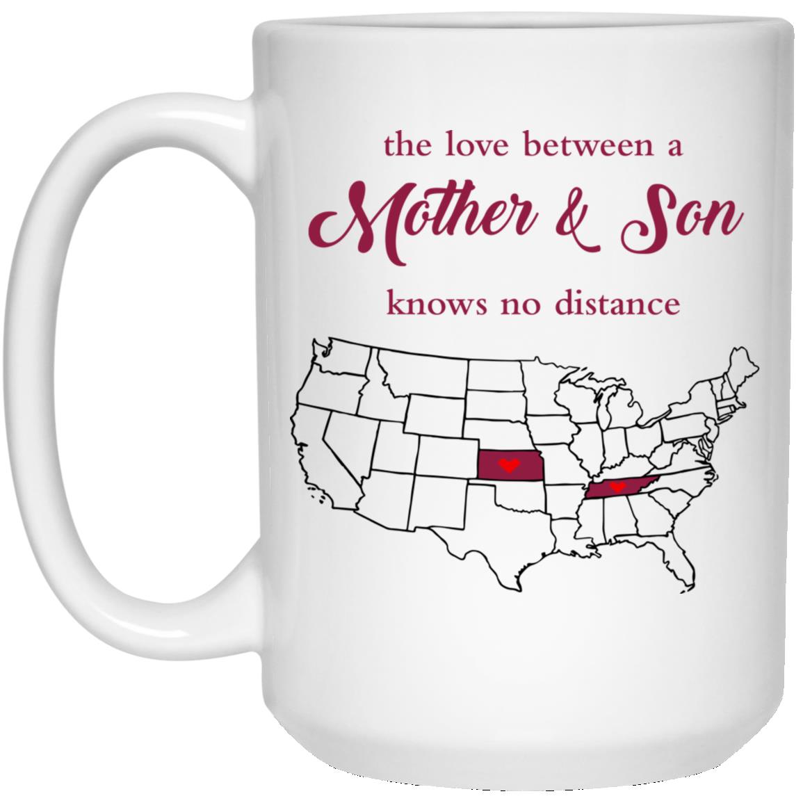 Kansas Tennessee The Love Between Mother And Son Mug - Mug Teezalo