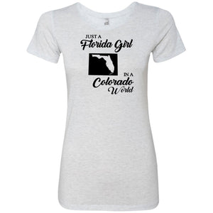 Just A Florida Girl In A Colorado World T-Shirt - T-Shirt Teezalo