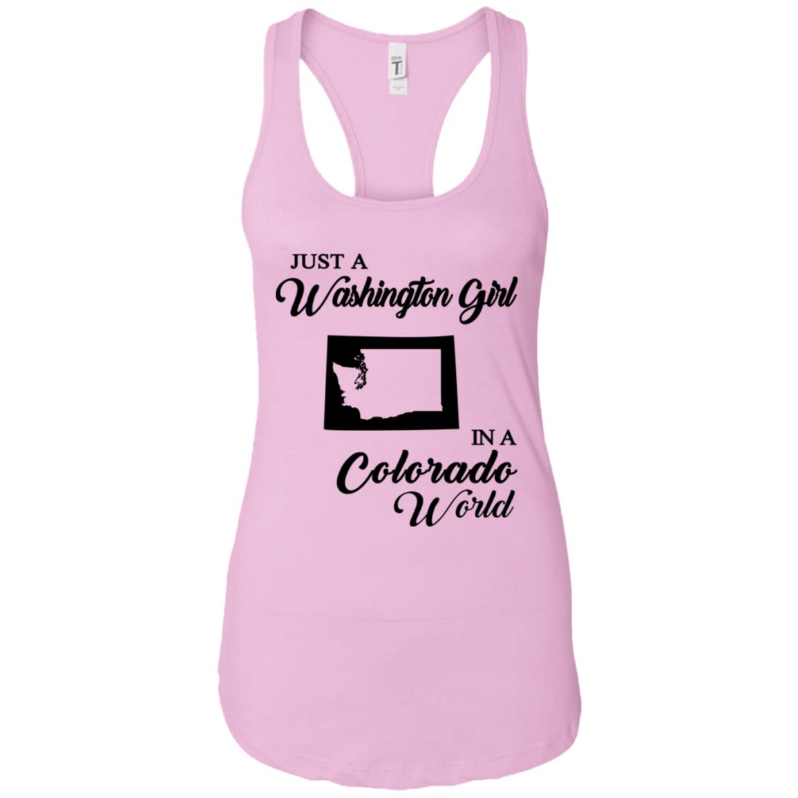 Just A Washington Girl In A Colorado World T-Shirt - T-shirt Teezalo