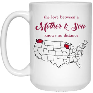 Wisconsin Washington The Love Between Mother And Son Mug - Mug Teezalo